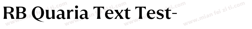 RB Quaria Text Test字体转换